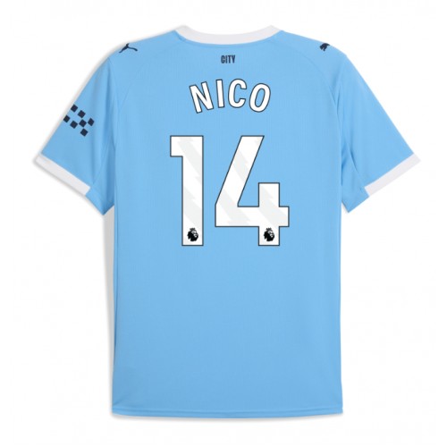 Fotbalové Dres Manchester City Nico Gonzalez #14 Domácí 2025-26 Krátký Rukáv